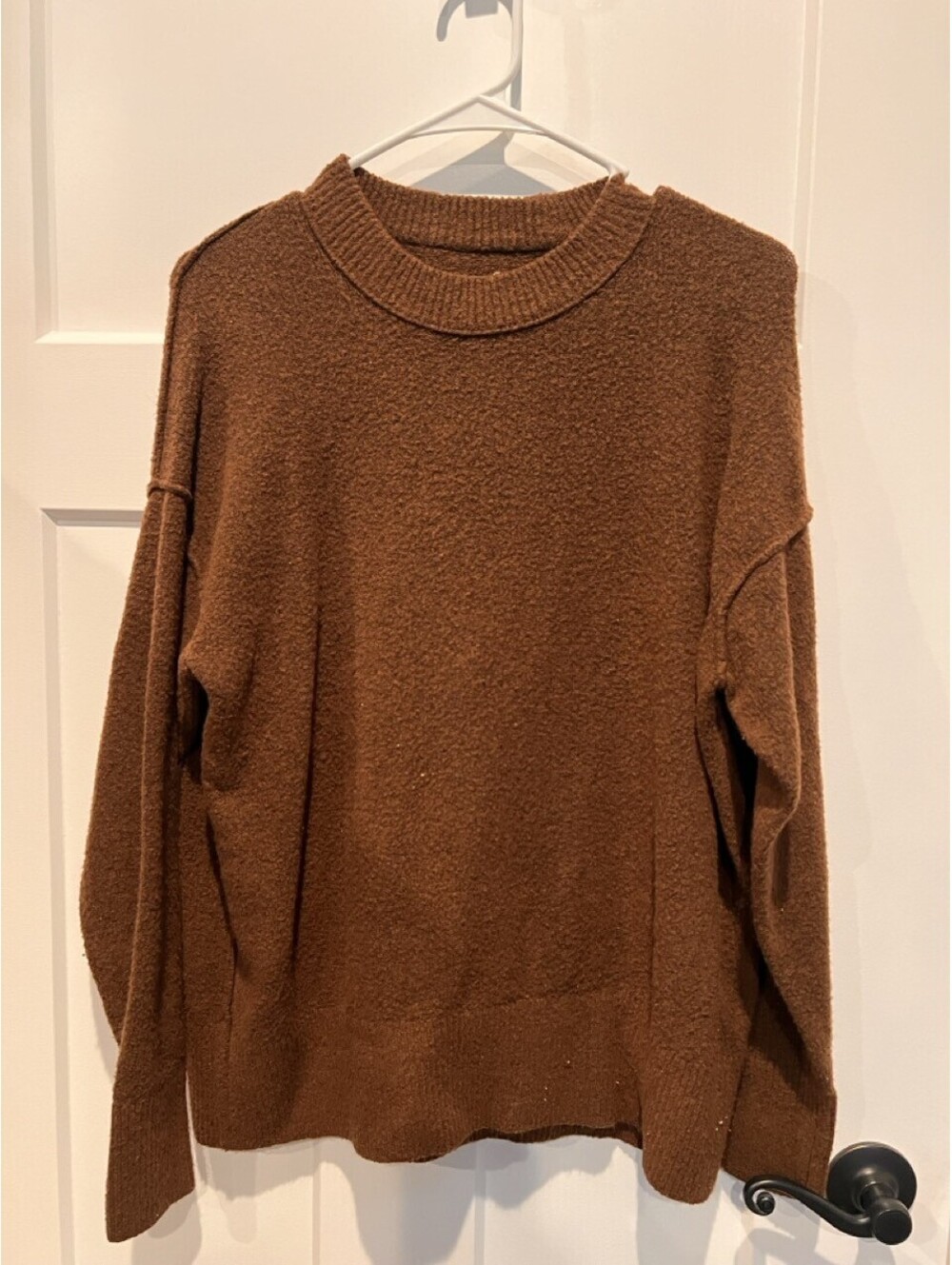 Aerie Womens XS Brown Oversized Slouchy Knit Sweater Pullover